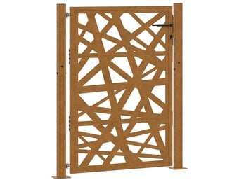 VidaXL Poort met Lasergesneden Ontwerp - 100x125 cm - Staal - 35% Korting