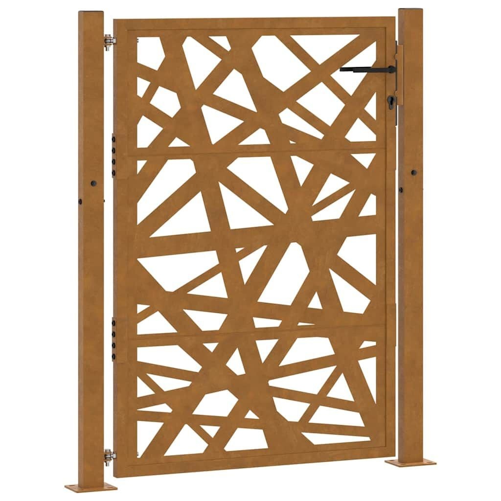 VidaXL Poort met Lasergesneden Ontwerp - 100x125 cm - Staal - 35% Korting