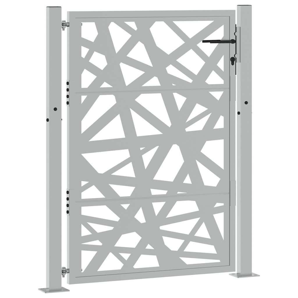 VidaXL Poort met Lasergesneden Ontwerp - 100x125 cm - Staal - 35% Korting