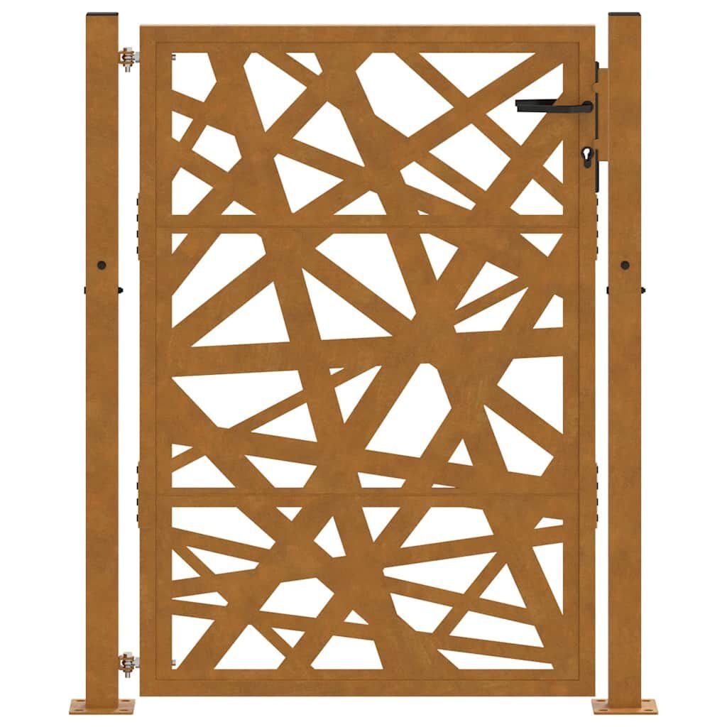 VidaXL Poort met Lasergesneden Ontwerp - 100x125 cm - Staal - 35% Korting