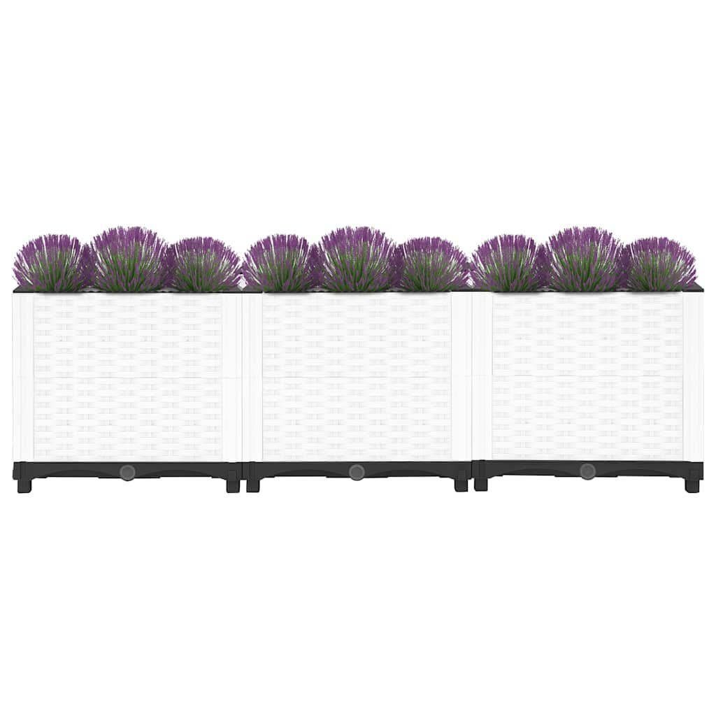 Plantenbak Verhoogd Polypropeen 120x40x38 cm Wit - 59% Korting