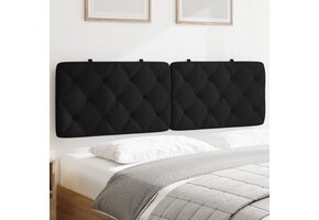 vidaXL Hoofdbordkussen 160 cm Fluweel Zwart - 60% Korting