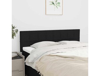 vidaXL Hoofdborden 2 st 72x5x78/88 cm Stof Zwart - 34% Korting