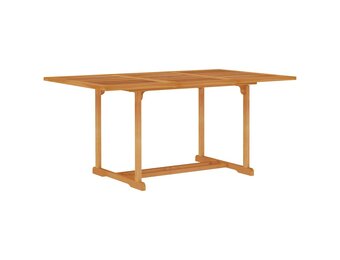 vidaXL Tuintafel 150x90x75 cm massief teakhout