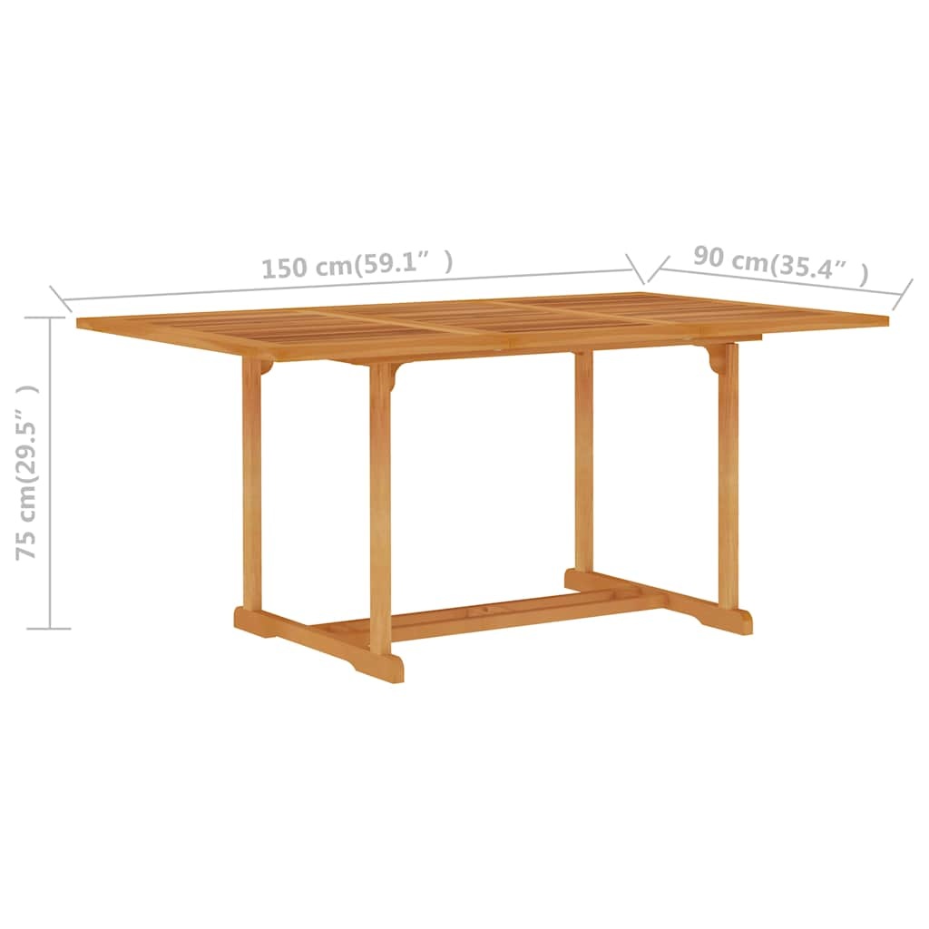 Teakhouten Tuintafel 150x90x75 cm - 76% Korting!