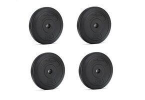 Halterschijven Set 20 kg (4x 5 kg) - 26 mm - Beton in ABS Kunststof