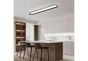 Naroume LED Plafondlamp Zwart 120cm - 65W Koel Wit - 34% Korting