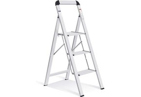 Vouwbare Trapladder 3 Treden met Leuning | Antislip Aluminium | 150 kg | 46% Korting
