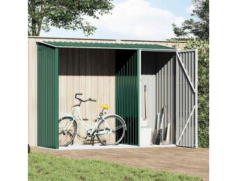 Brandhoutschuur Groen 245x98x159cm Gegalvaniseerd Staal - 35% Korting