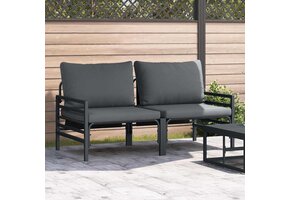 vidaXL Buitenmeubilair Staal Antraciet 80x80x71cm - 63% Korting