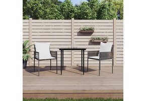 VidaXL Tuinstoelen 2x met Kussens, Poly Rattan Bruin, 34% Korting