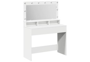 Kaptafel Wit 100x41x135 cm Bewerkt Hout - 35% Korting
