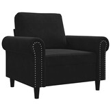VidaXL Fauteuil Fluweel Zwart 60 cm met 35% Korting