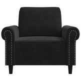 VidaXL Fauteuil Fluweel Zwart 60 cm met 35% Korting