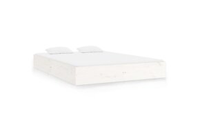 Wit Massief Houten Bedframe 140x200 cm - 46% Korting!