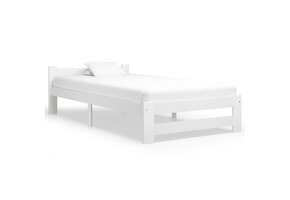 Wit Houten Bedframe 100x200 cm - 34% Korting