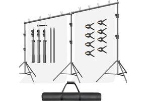 Achtergrondsteun Systeem 3x6m Zwart - 47% Korting