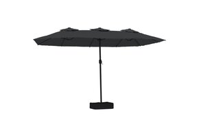 Dubbele Parasol 449x265 cm Zwart - 47% Korting!