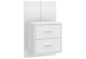 Wandmontage Nachtkastje Hoogglans Wit - 32% Korting