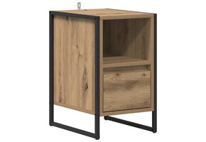 vidaXL Nachtkastje Ambachtelijk Eiken Hout 39,5x30x50 cm - 34% Korting