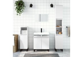 vidaXL Badkamerkast Wit 30x30x190 cm Bewerkt Hout (35% Korting)