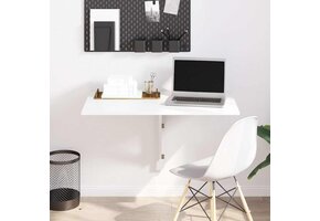Inklapbare Wandtafel Hoogglans Wit 100x60 cm - 34% Korting