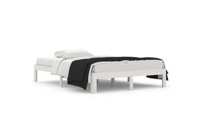 vidaXL Houten Bedframe Wit 135x190 cm - 35% Korting