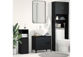 Badkamerkast met lade Zwart eiken 65x33x60 cm - 58% korting