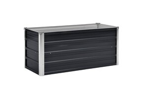 Verhoogde Plantenbak 100x40x45 cm Antraciet Gegalvaniseerd Staal - 56% Korting