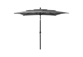 Parasol 2.5x2.5m Antraciet met Aluminium Paal - 41% Korting