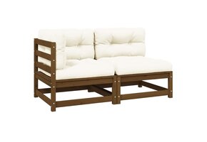 Loungeset Grenenhout 2-delig met Kussens - 59% Korting