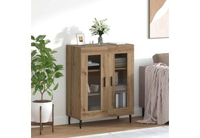 vidaXL Dressoir Artisan Eiken 69,5x34x90 cm - Bewerkt Hout (34% Korting)