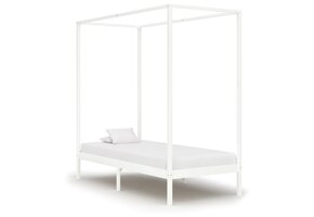 Hemelbedframe Grenenhout Wit 100x200 cm - 55% Korting!