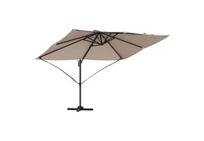 Parasol Taupe 351x250x260 cm Polyester/Aluminium - 35% Korting