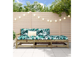 vidaXL 3-delige Loungeset Grenenhout - 35% Korting