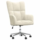 VidaXL Relaxstoel Fluweel Crèmewit - 54% Korting