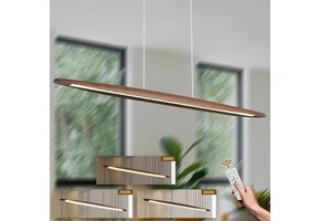 LED Houten Hanglamp Eettafel 130cm Bruin - 35% Korting