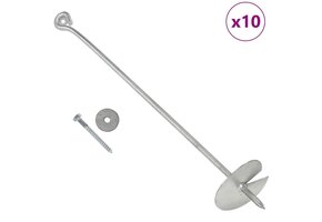10x Grondankers 10x60 cm Gegalvaniseerd Metaal - 61% Korting!