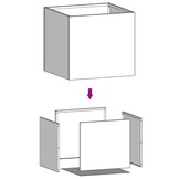 Plantenbakken Staal Antraciet 2 stuks 42x40x39 cm - 34% Korting