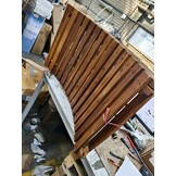 Massief Acacia Houten Ligstoel met Kussen - Donkergrijs - 59% Korting