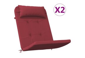 Stoelkussens Adirondack 2 st. Wijnrood - 60% Korting