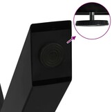 VidaXL Eettafelpoten X-vormig 2 stuks Zwart Staal (34% korting)