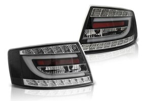 Zwarte LED Achterlichten Audi A6 C6 Sedan (2004-2008) - E-keur - Paar