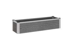 Verhoogde Plantenbak Grijs 100x30x22 cm WPC/Aluminium - 34% Korting
