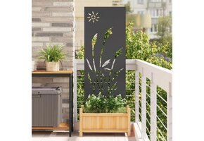 VidaXL Tuin Privacy Scherm Zwart 50x140cm Staal (41% Korting)