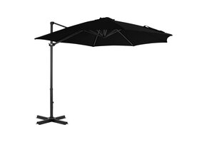 Zweefparasol 300cm Zwart - 58% Korting