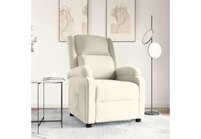 vidaXL Fauteuil Fluweel Crèmekleurig - Verstelbaar met 41% Korting
