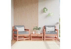 vidaXL Tuinstoelen 2x met Kussens, Massief Douglashout - 54% Korting