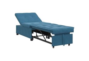 vidaXL Slaapbank Blauw Fluweel 194 cm - 35% Korting
