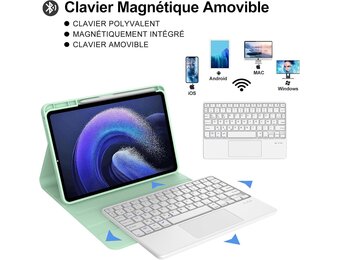 Lichtgroene Toetsenbordhoes met Trackpad voor Xiaomi Pad 6/6 Pro (AZERTY Frans) - 76% Korting